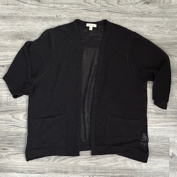 Silence+Noise Women Black Lightweight Long Sleeve Cardigan w/ Sheer Back Sz XS - Picture 1 of 4